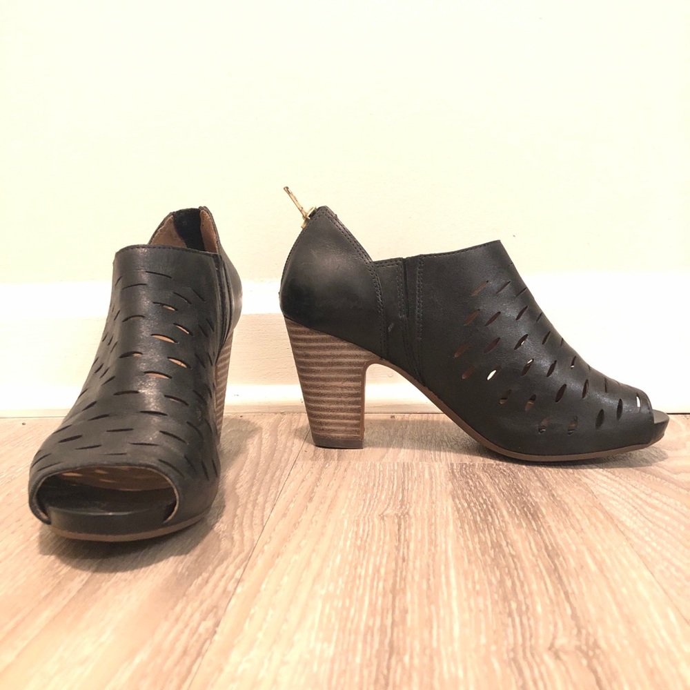 Clark’s Open Toe Booties